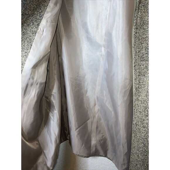 Mino Lombardi Wool Silk Tweed Womens 12 Zip Trench Jacket gorp Speckle ITALY - Picture 10 of 12